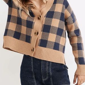 Madewell Plaid Cardigan